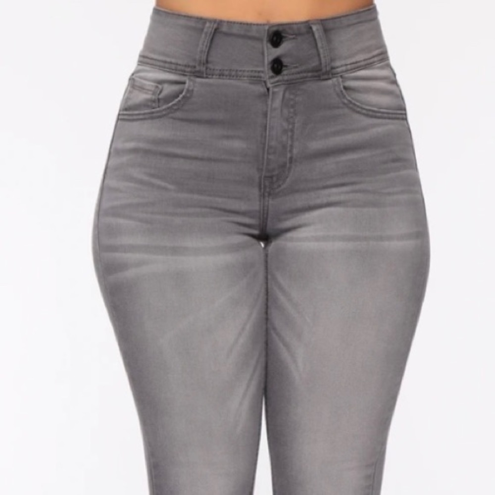 Fashion Nova Keep it Buttoned Skinny Jeans